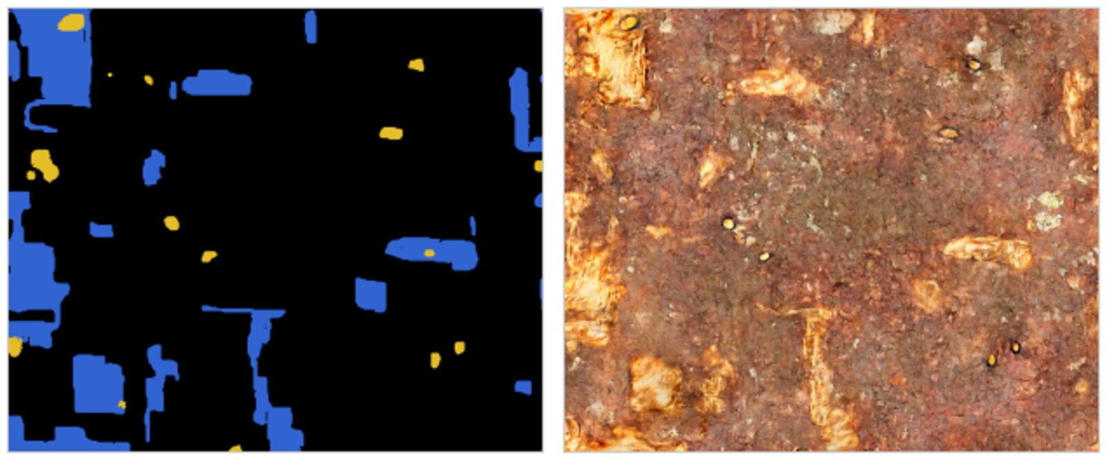 MRF semantic map and the bark texture generated from it
